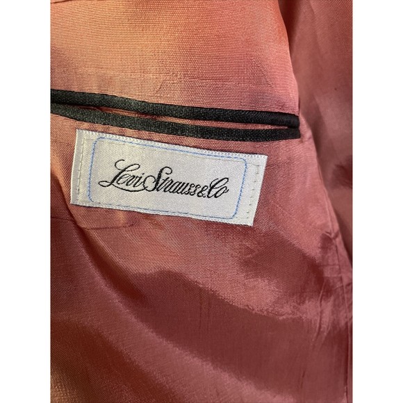 Levis Blazer Vintage Mens 42S Gray Sport Coat Jacket Two Button Made In USA! - Picture 5 of 15